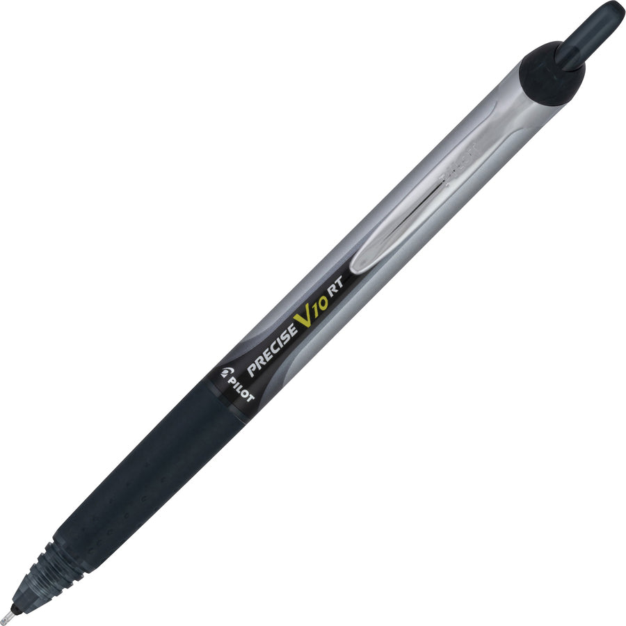 Pilot Retractable Rolling Ball Pens - Retractable - Black Ink - Writing - 12 / Dozen