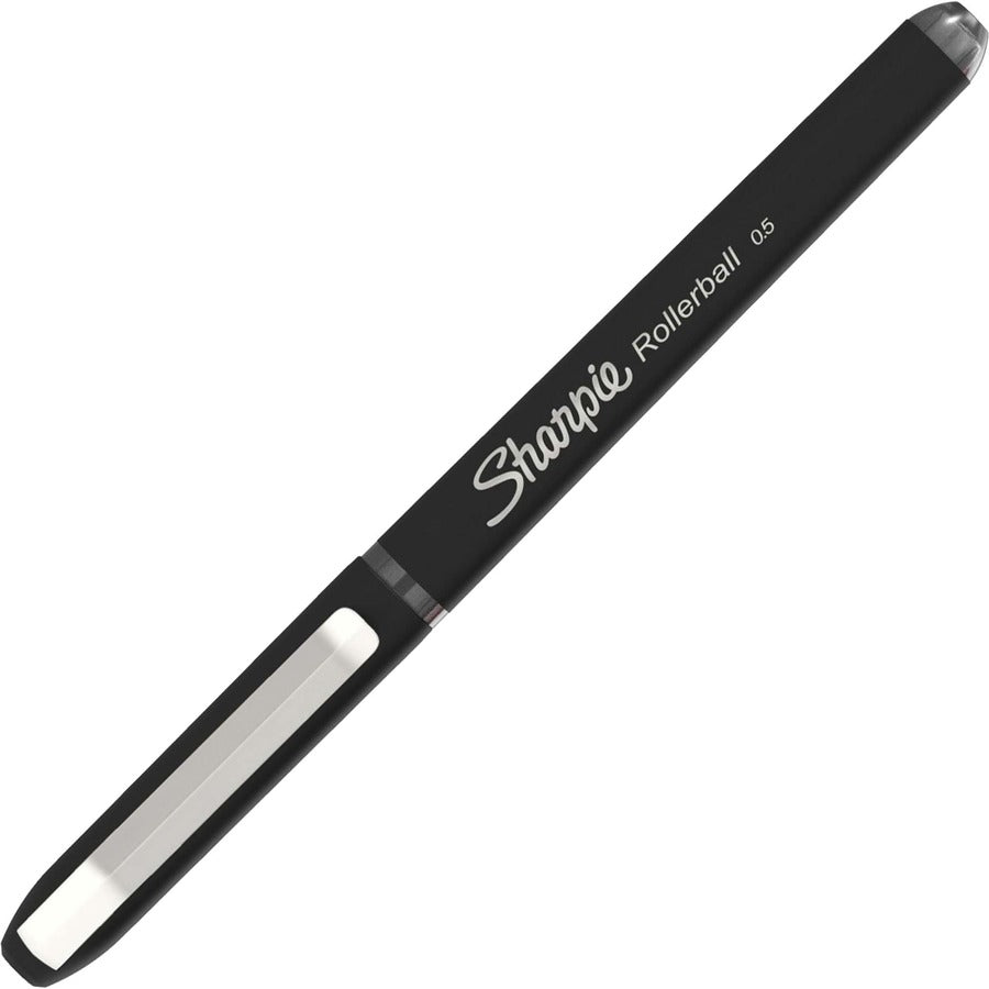 Sharpie Rollerball Pens - Black Ink - Black Barrel - 12 / Dozen