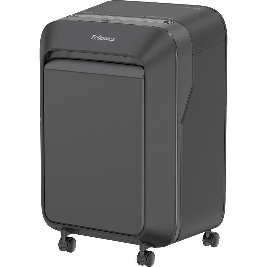 Fellowes Powershred LX210 Micro Cut Shredder - Micro Cut - 16 Per Pass - for shredding Paper, Credit Card, Paper Clip, Staples, Junk Mail - 0.156" x 0.500" Shred Size - P-4 - 7 ft/min - 9" Throat - 20 Minute Run Time - 6 gal Wastebin Capacity - Black