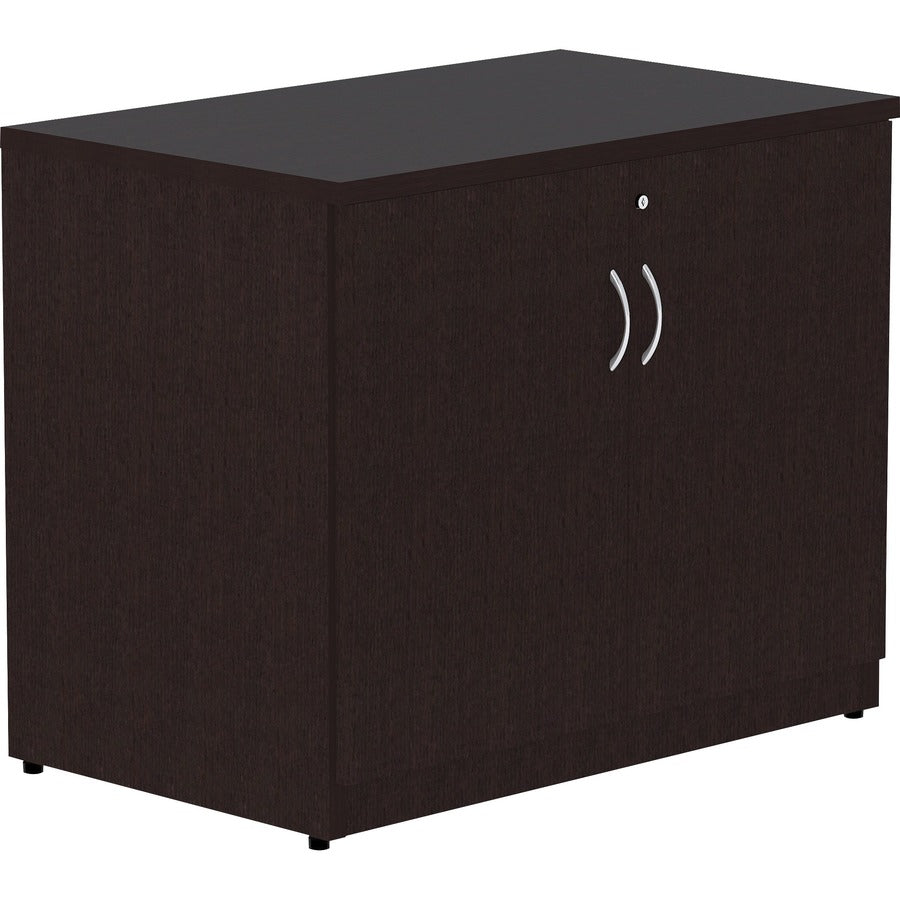 Lorell Essentials Series 2-Door Storage Cabinet - 29.5" Height x 36" Width x 22.5" Depth Cabinet, 0.7" Thickness Panel - 2 Door(s) - Material: Laminate - Finish: Espresso - 1 Each