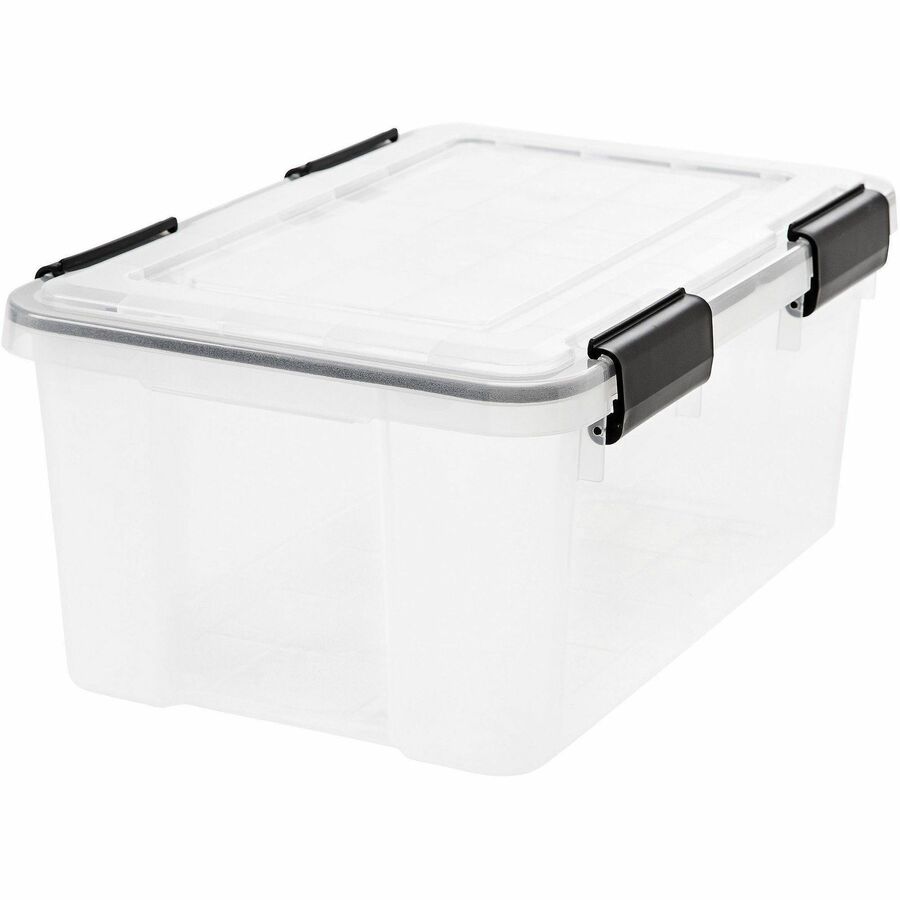 IRIS WeatherTight Heavy-duty Storage Tote - Internal Dimensions: 14.75" Length x 9.63" Width x 7" Height - External Dimensions: 17.5" Length x 11.8" Depth x 7.9" Height - 25 lb - 4.75 gal - Heavy Duty - Stackable - Plastic - Clear - For Craft Supplies...