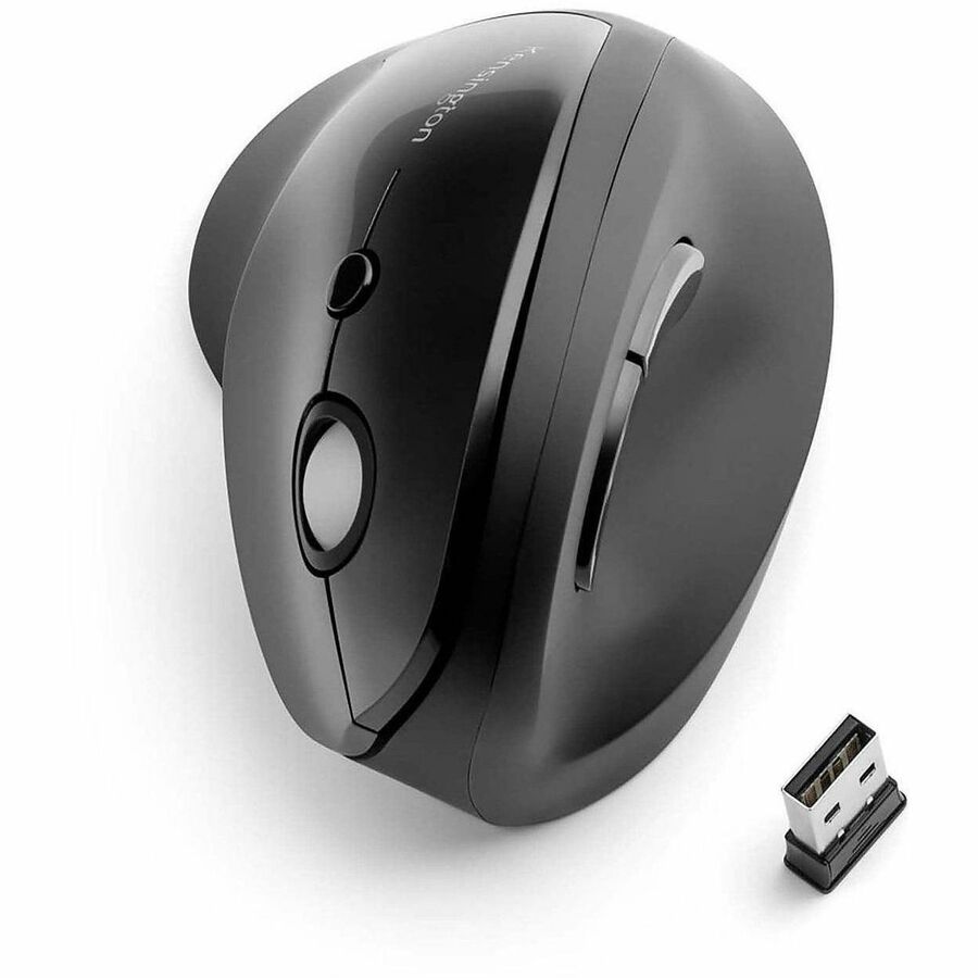 Kensington Pro Fit Mouse - Laser - Wireless - 65.62 ft - Radio Frequency - 2.40 GHz - Black - USB - 1600 dpi - Scroll Wheel - 6 Button(s) - Medium/Large Hand/Palm Size - Right-handed - 1 x AA Battery Supported