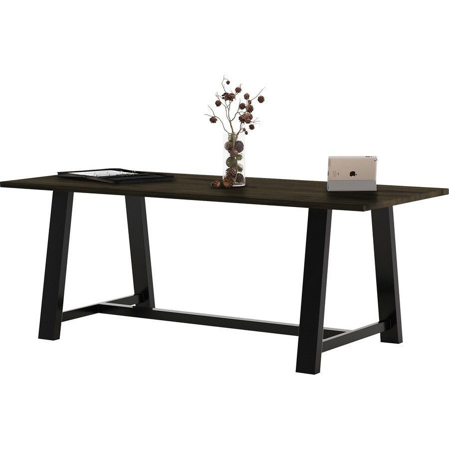 KFI Midtown Cafeteria Table - Expresso Rectangle Top - 84" Table Top Length x 36" Table Top Width - 30" Height - Assembly Required - Poplar Wood Top Material - 1 Each