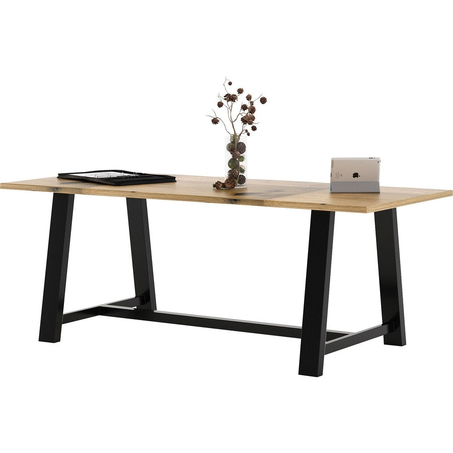 KFI 36x96" Solid Wood Top Midtown Table - Natural Rectangle Top - 96" Table Top Length x 36" Table Top Width - 30" Height - Assembly Required - Poplar Wood Top Material - 1 Each