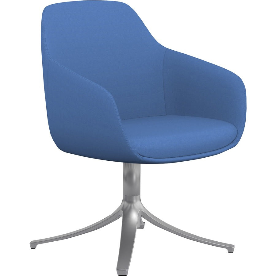 9 to 5 Seating Lilly Swivel Base Fabric Lounge Chair - Blue Seat Color - Fabric, Foam Seat Material - Blue Back Color - Fabric, Foam Back Material - 1 Each