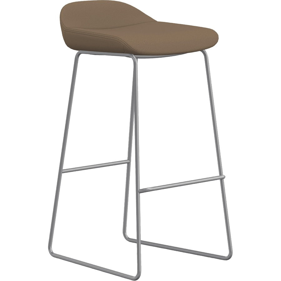 9 to 5 Seating Lilly Lounge Bar Stool - Latte Seat Color - Latte Back Color - Fabric, Foam Back Material - Sled Base - 1 Each