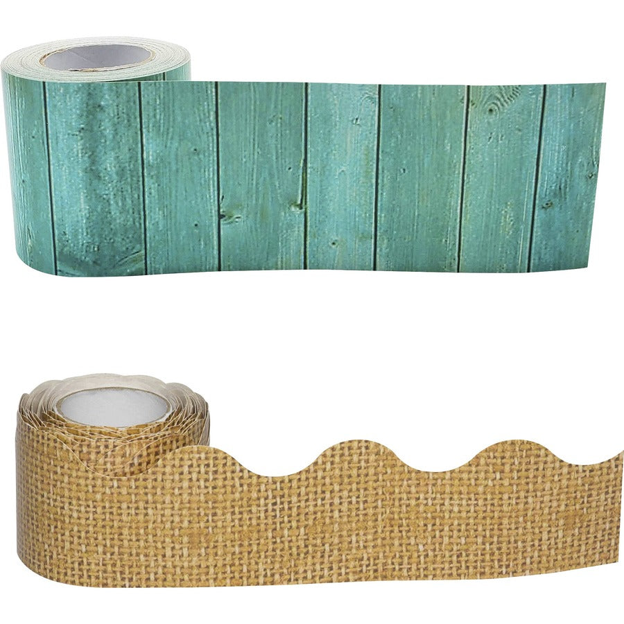 Teacher Created Resources Shabby Chic Border Paper - Shabby Chic - Sturdy, Durable - 3" Width x 600" Length - Multicolor - 1 Set