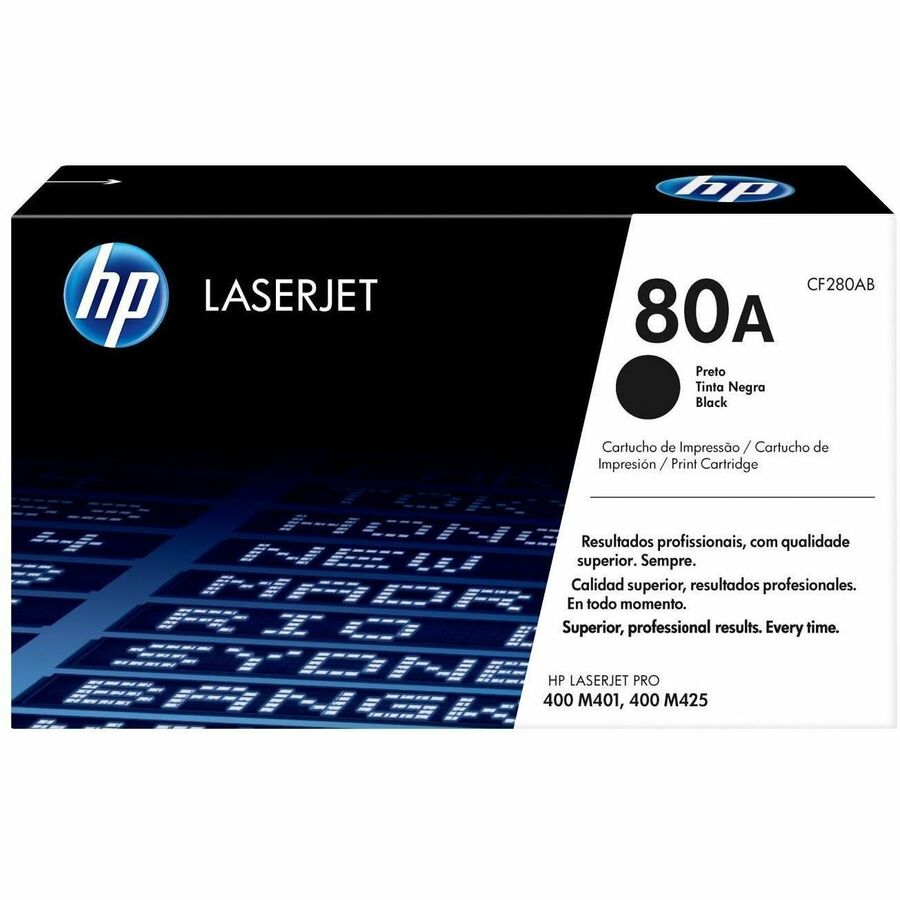 HP 80A (CF280AD1) Original Laser Toner Cartridge - Black - 2 / Carton - 2560 Pages (Per Cartridge)