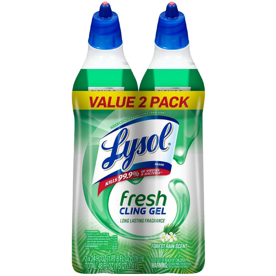 Lysol Clean/Fresh Toilet Cleaner - Ready-To-Use - 24 fl oz (0.8 quart) - Country Scent - Disinfectant - Blue, White - 2/Pack - 4 / Carton