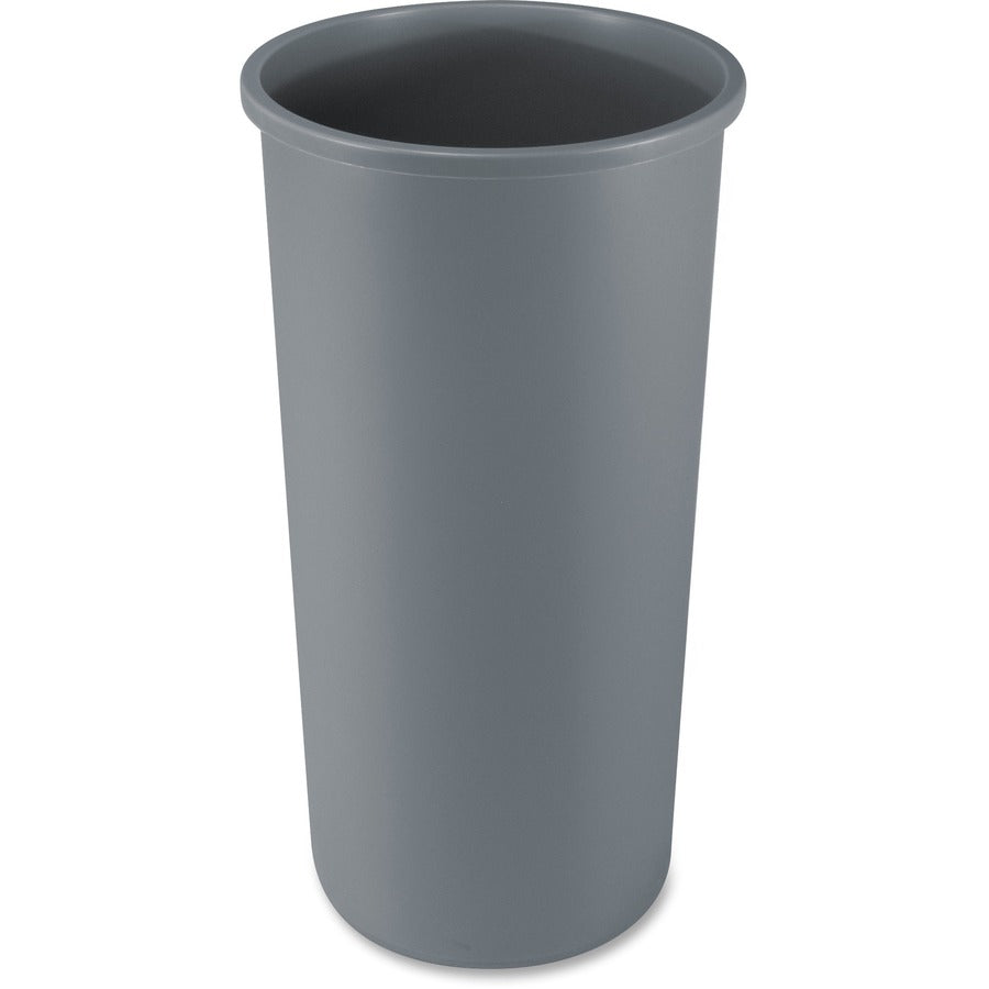 Rubbermaid Commercial Untouchable Round Container - 22 gal Capacity - Round - Crack Resistant, Durable - 30.1" Height x 15.8" Diameter - Linear Low-Density Polyethylene (LLDPE) - Gray - 4 / Carton