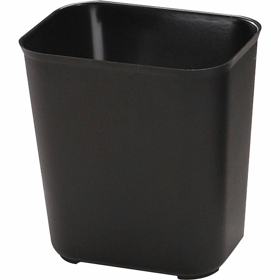 Rubbermaid Commercial 28 Quart Fire Resistant Wastebasket - 7 gal Capacity - Fire Resistant - Heat Resistant, Impact Resistant, Rust Resistant - 15.5" Height x 14.5" Width x 10.5" Depth - Thermoset Polyester - Black - 6 / Carton