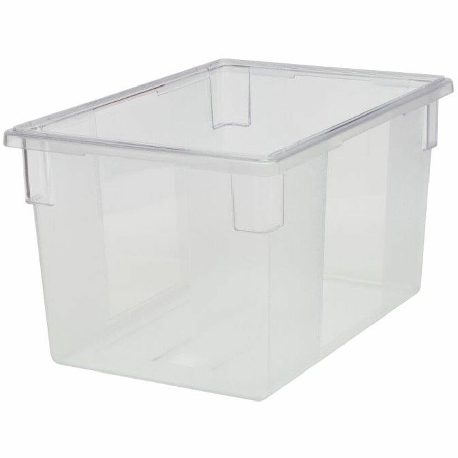 Rubbermaid Commercial 21.5-Gallon Food/Tote Boxes - Transporting, Storing - Dishwasher Safe - Clear - Plastic, Polycarbonate Body - 6 / Carton