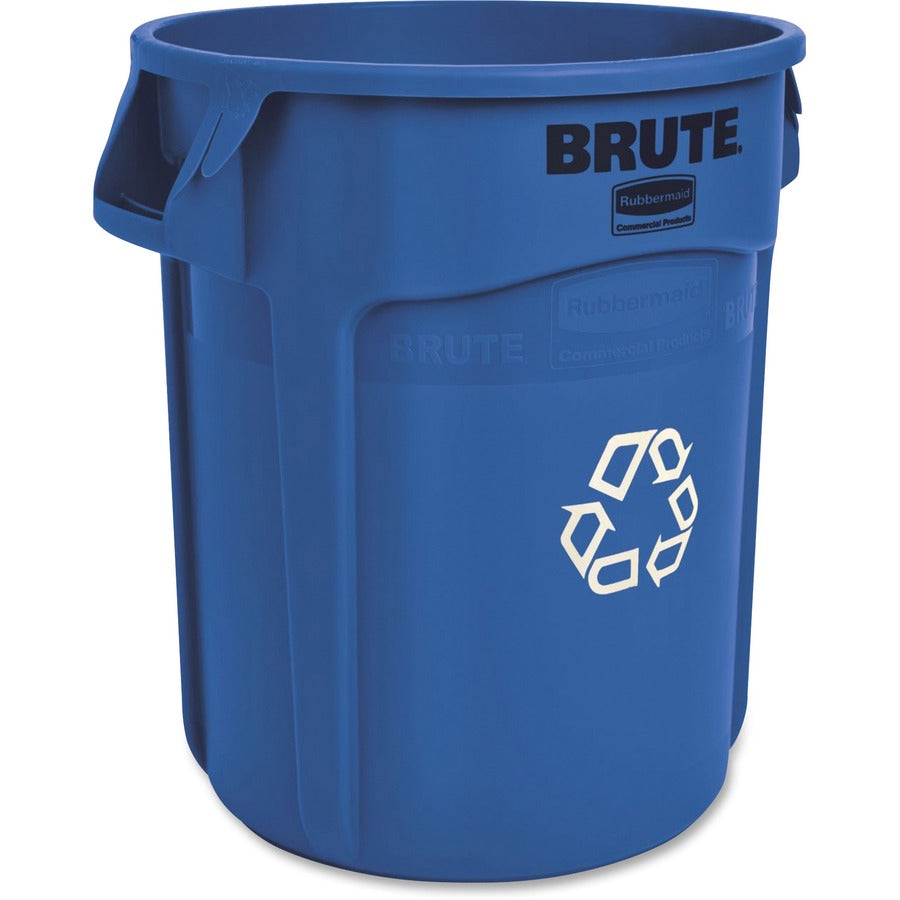 Rubbermaid Commercial Brute 20-Gallon Vented Recycling Containers - 20 gal Capacity - Fade Resistant, Durable, Reinforced, UV Coated, Damage Resistant, Warp Resistant, Crack Resistant, Heavy Duty, Handle, Reinforced, Tear Resistant - 22.9" Height x 19....
