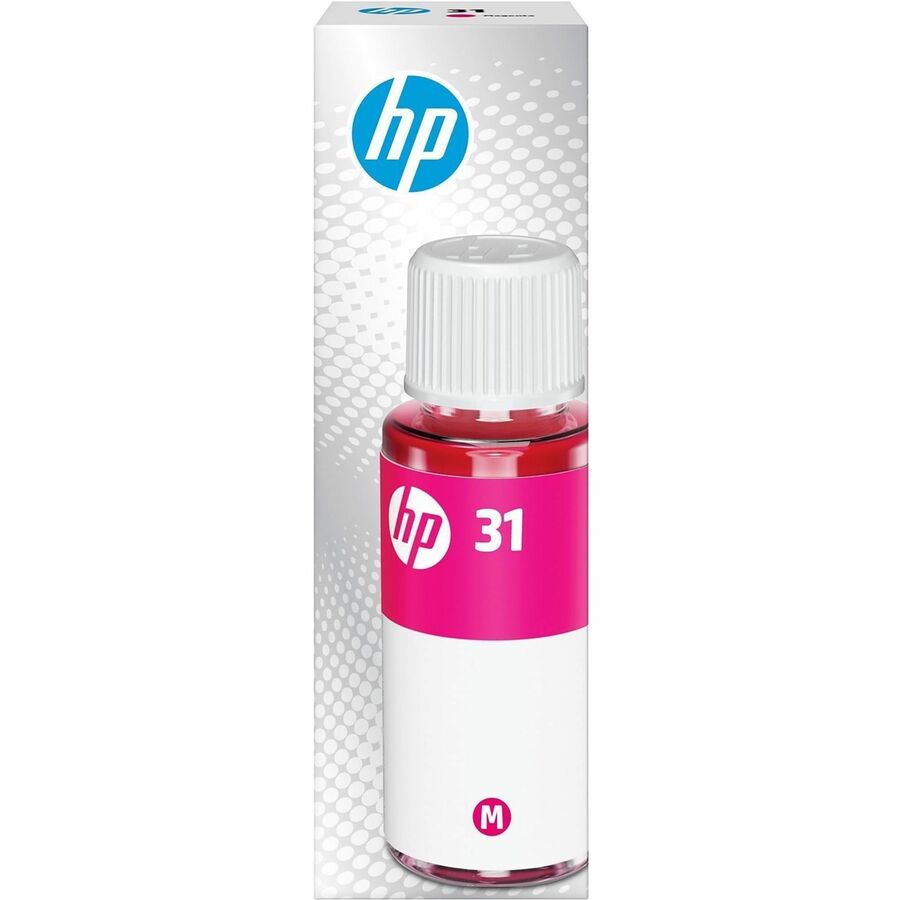 HP 31 70-ml Magenta Original Ink Bottle, 1VU27AN - Inkjet - Magenta - 8000 Pages - 70 mL Cyan - High Yield - 1 Each