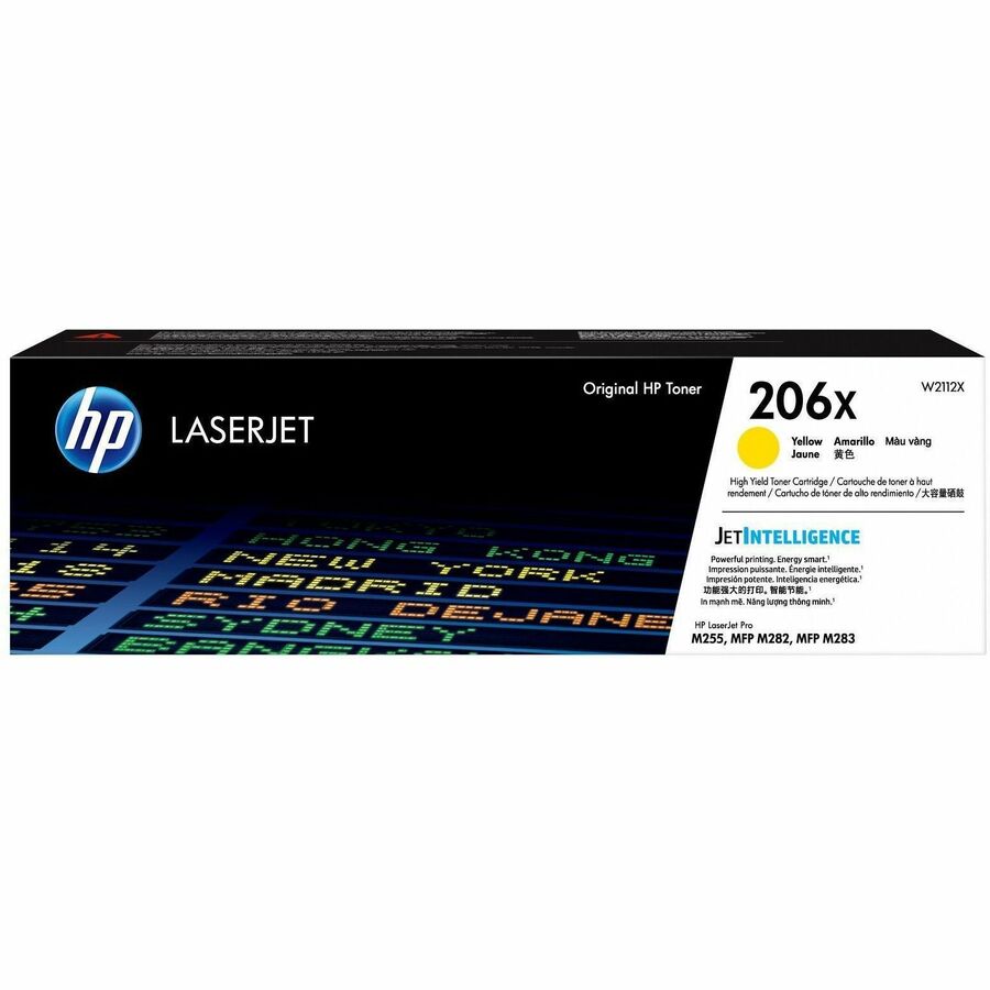 HP 206X Original High Yield Laser Toner Cartridge - Yellow - 1 Each - 2450 Pages