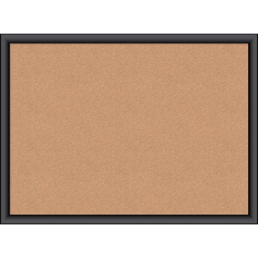 U Brands Self-Healing Cork Bulletin Pin Board - Natural Cork Surface - Self-healing, Durable, Mounting System, Tackable, Sturdy - Black Wood Frame - 1