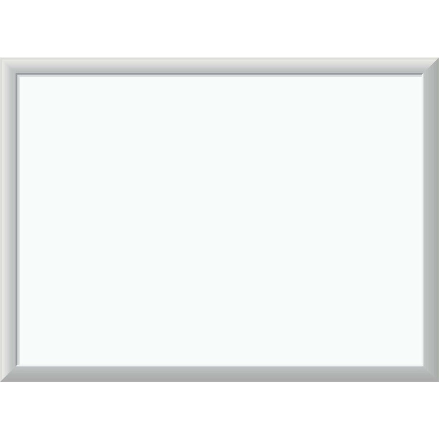 U Brands Melamine Non-Magnetic Dry-Erase Board - 24" (2 ft) Width x 18" (1.5 ft) Height - White Melamine Surface - Silver Aluminum Frame - Rectangle - Horizontal/Vertical - 1 Each