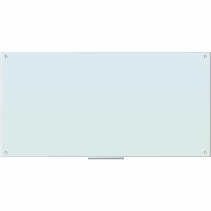 U Brands Magnetic Glass Frameless Dry-Erase Board - 72" (6 ft) Width x 36" (3 ft) Height - Frosted White Tempered Glass Surface - Rectangle - Horizontal/Vertical - Magnetic - 1 Each