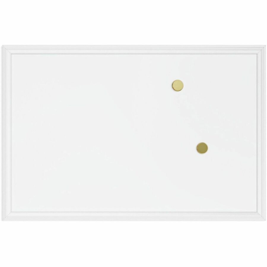 U Brands Magnetic Dry-Erase Board - 30" (2.5 ft) Width x 20" (1.7 ft) Height - White Painted Steel Surface - White Wood Frame - Rectangle - Horizontal/Vertical - Magnetic - 1 Each