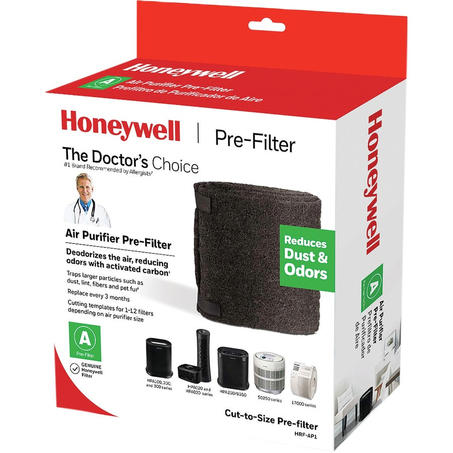 Honeywell Pre-Filter for Air Purifier - Activated Carbon Filter For - Air Purifier - Remove Dust, Remove Airborne Particles, Remove Pet Hair, Remove Odor, Remove Fabric Fiber - 47" Height x 15.5" Width x 0.1" Depth - 1 Each