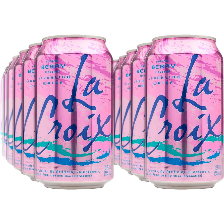 LaCroix Berry Flavored Sparkling Water - Ready-to-Drink - 12 fl oz (355 mL) - Berry - 12/Pack - 2 / Carton