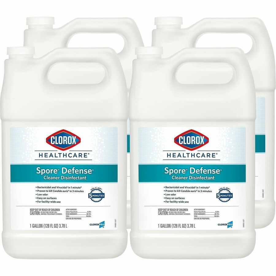 Clorox Healthcare Spore10 Defense Cleaner Disinfectant Refill - For Multi Surface, Multipurpose - Ready-To-Use - Liquid - 128 fl oz (4 quart) - Recommended For: Spore Remover, Bacteria Remover, Virus Remover, Fungi Remover, Soil Remover, MRSA - Low Odo...