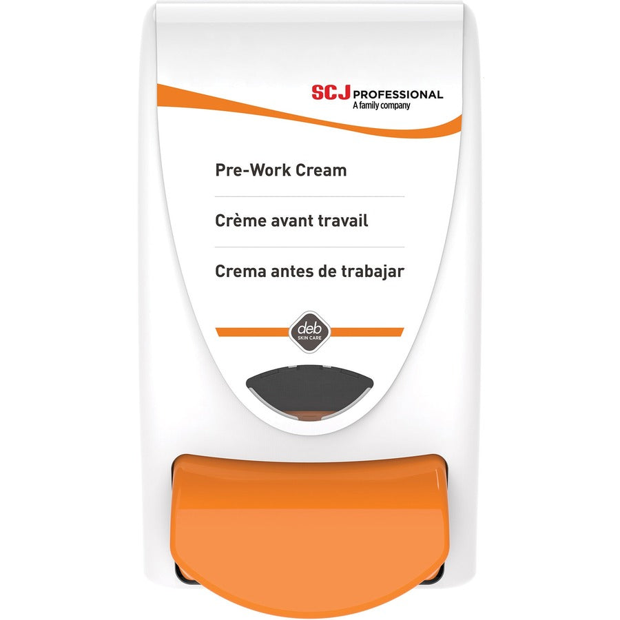 SC Johnson Professional Protect Dispenser - Manual - 1.06 quart Capacity - Durable, Wall Mountable, Antimicrobial, Anti-bacterial - White - 1 Each