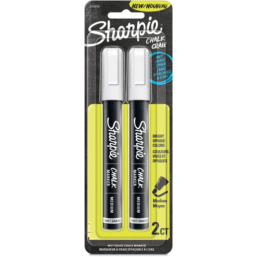 Sharpie Wet Erase Chalk Markers - White Ink - 2 / Pack