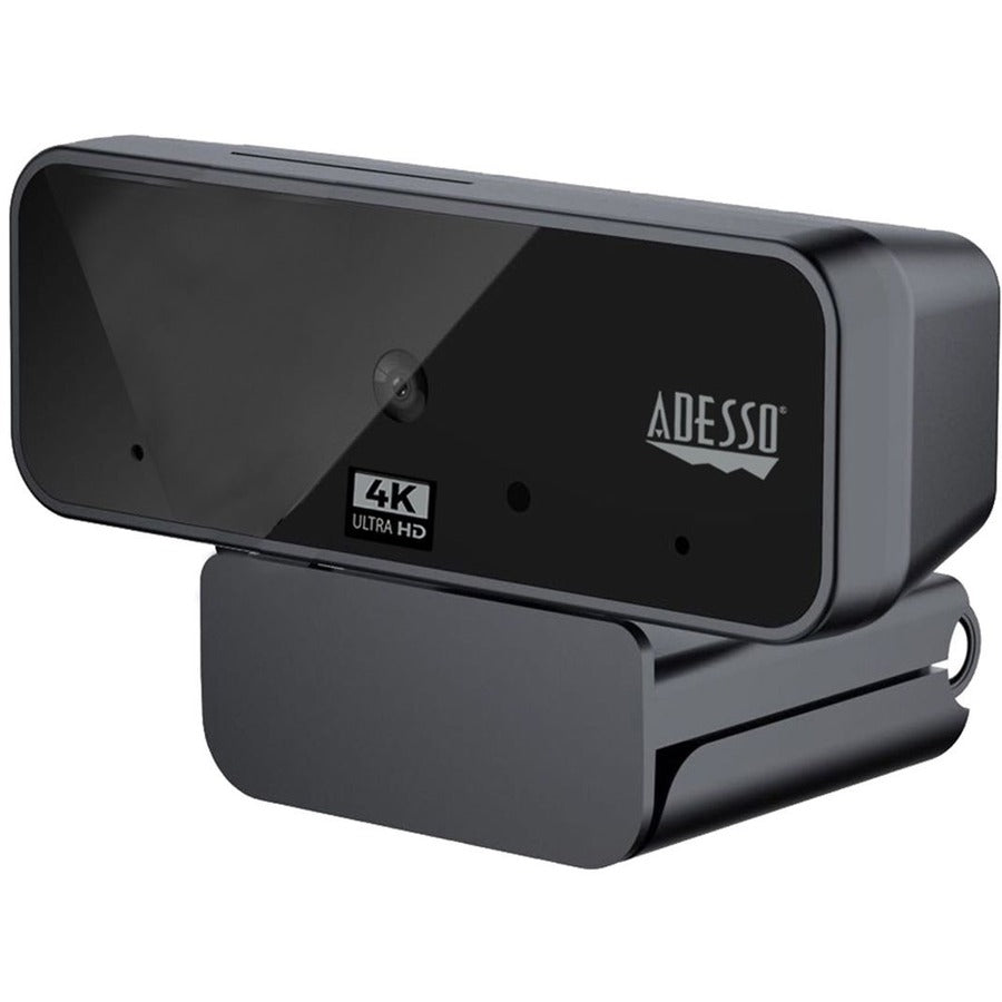 Adesso CyberTrack CyberTrack H6 Webcam - 8 Megapixel - 30 fps - Black - USB 2.0 - 3840 x 2160 Video - CMOS Sensor - Fixed Focus - 120°, Angle - Microphone - For Computer, Smart TV, Notebook