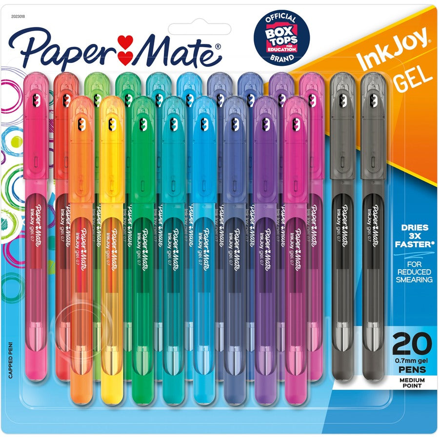 Paper Mate InkJoy Gel Pen - Assorted Ink - Gel-based - Assorted Barrel - 20 / Pack