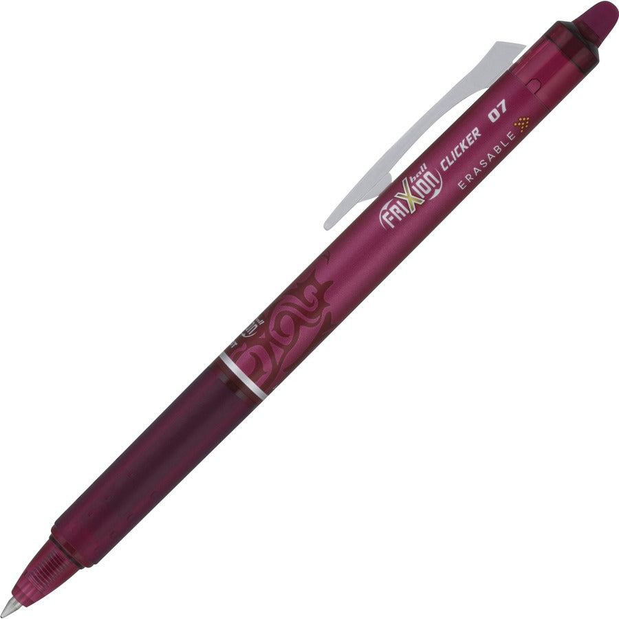 Pilot Erasable Gel Ink Pens - Retractable - Erasable - Burgundy Ink - Water Based, Gel-based - Translucent Barrel - Document, Writing - 12 / Dozen