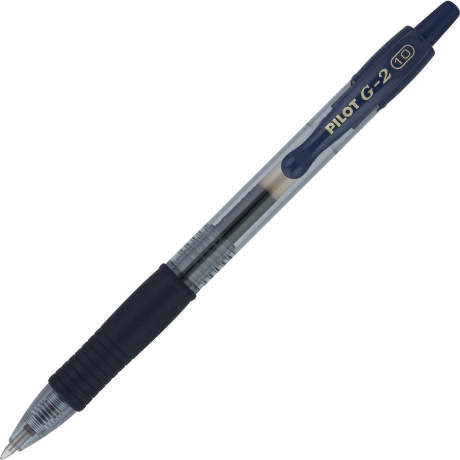 Pilot Retractable Gel Ink Rollerball Pens - Retractable - Navy Ink - Gel-based - Navy Barrel - Writing - 12 / Dozen