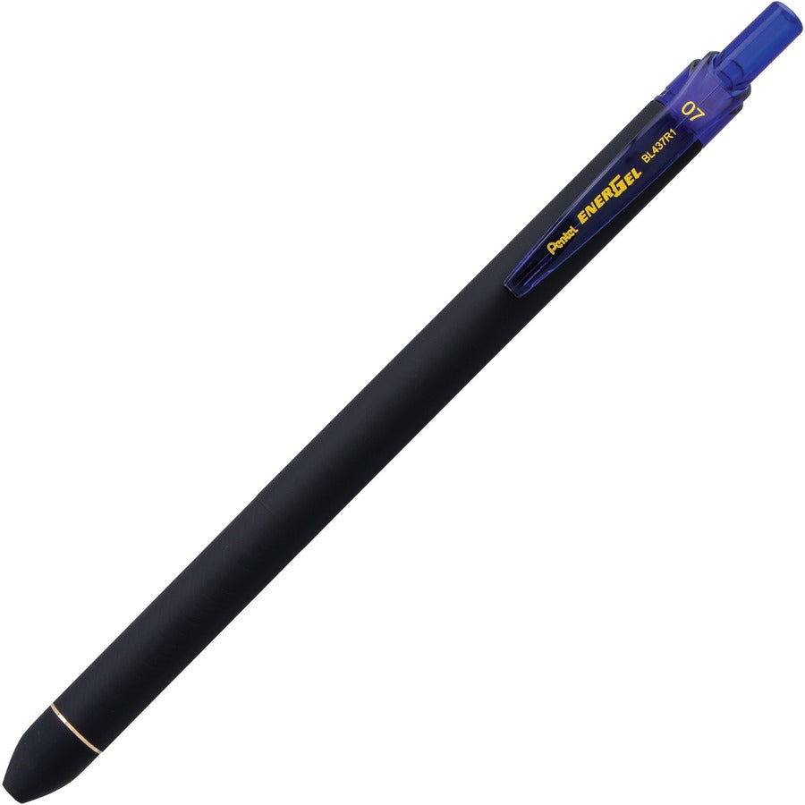 EnerGel 0.7mm Retractable Pens - Retractable - Blue Ink - Liquid Gel Ink - Rubberized Barrel - 1 Dozen