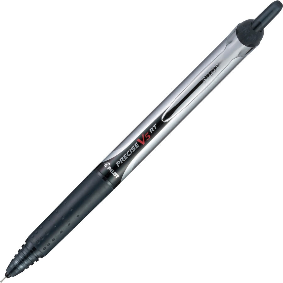 Pilot V5 Rollingball 0.5mm Retractable Pen - Retractable - Black Ink - Liquid - Rubber Barrel - 30 / Pack