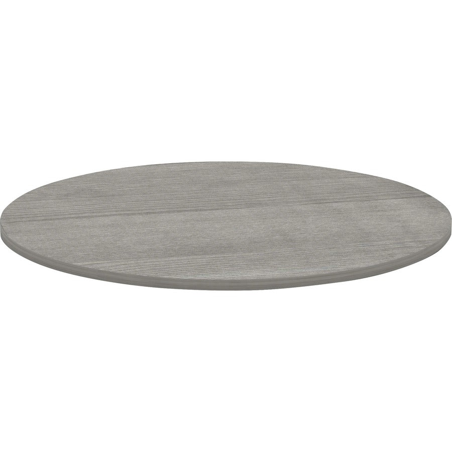 Lorell Essentials Conference Tabletop - Weathered Charcoal Laminate Round Top - Contemporary Style - 1" Table Top Thickness x 48" Table Top Diameter - Conferencing, Meeting, Office - Assembly Required - 1 Each