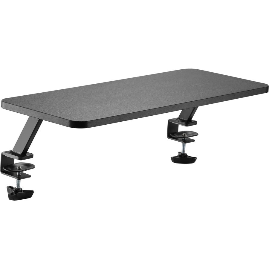 Kantek Desktop Shelf/Monitor Stand - 40 lb Load Capacity - 5.10" Height x 25.60" Width x 10.20" Depth - Desk - Black - For Monitor, Supplies, File - Sturdy