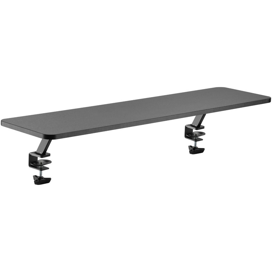 Kantek Wide Desktop Shelf/Monitor Stand - 40 lb Load Capacity - 5.10" Height x 39.40" Width x 10.20" Depth - Desk - Black - For Monitor, Supplies, File - Sturdy