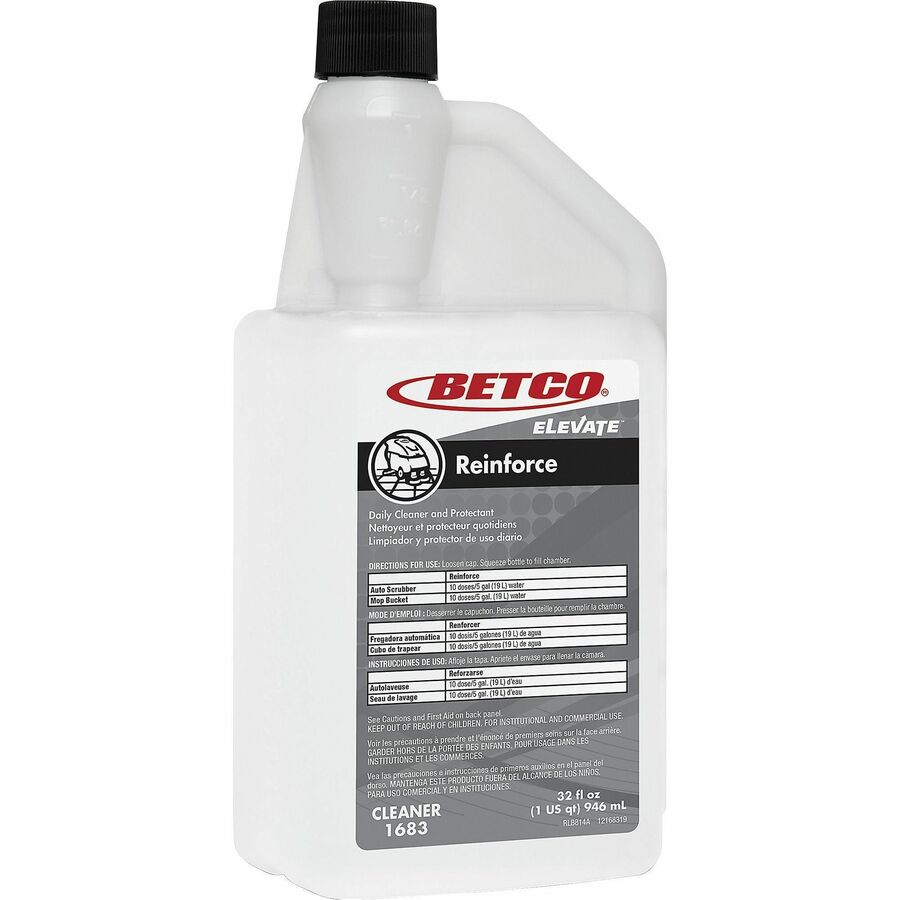 Betco Elevate Reinforce Floor Cleaner and Protectant - Ready-To-Use - 32 fl oz (1 quart) - Citrus Scent - Abrasion Resistant, Scuff Resistant, Scratch Resistant - 6 / Carton