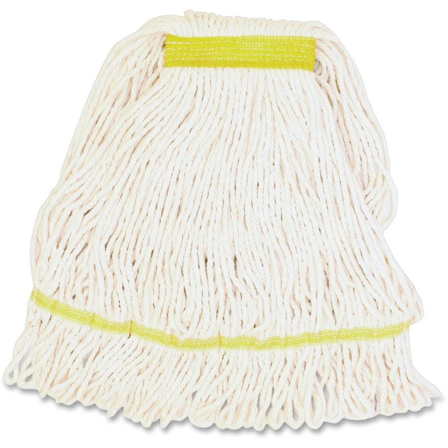 Genuine Joe Narrow Band Small Mophead - Small - Rayon, Cotton, Cotton, Fiber - 1 Each
