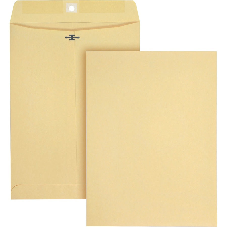 Quality Park 9 x 12 Heavy-duty Clasp Envelopes - Clasp - #90 - 9" Width x 12" Length - Clasp/Gummed Flap - Manila - 100 / Box
