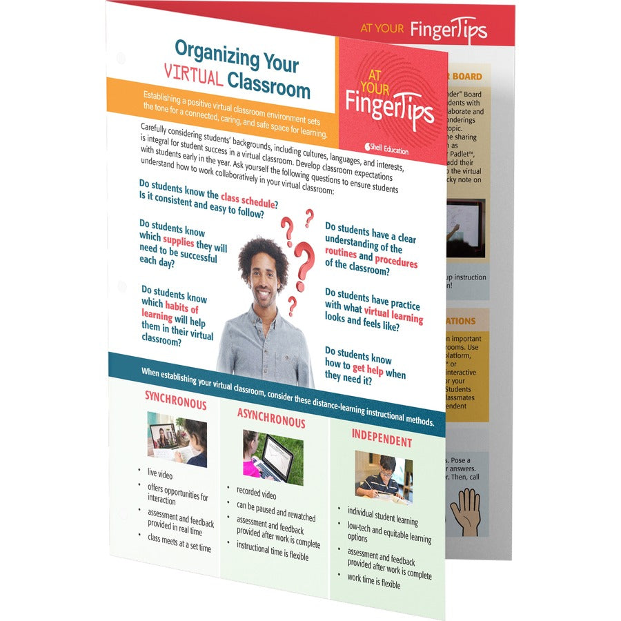 Shell Education Organizing Virtual Classroom Guide Printed Book - 4 Pages - Book - Grade K-12 - Multilingual