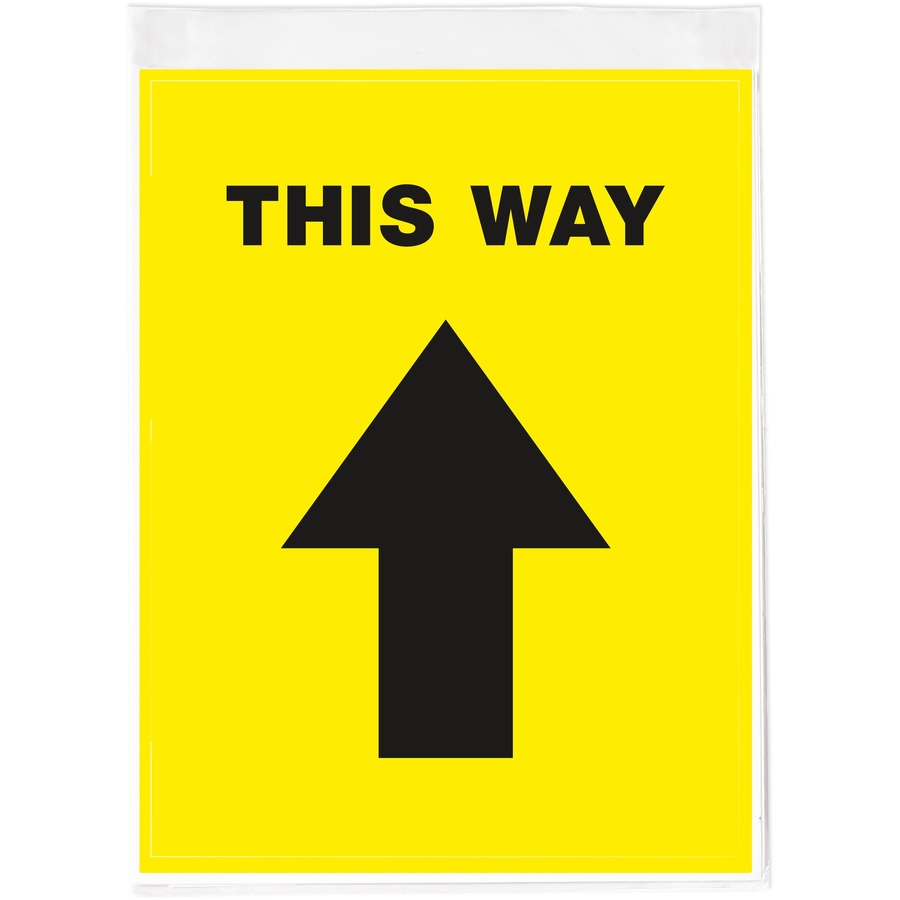 Avery®, Floor Decal - Print/Message "This Way" - Rectangular Shape - Pre-printed, Tear Resistant, Wear Resistant, Non-slip, Water Resistant, UV Coated, Durable, Removable, Scuff Resistant - Indoor, Airport, Bank, Retail Store, Business, Restaurant...