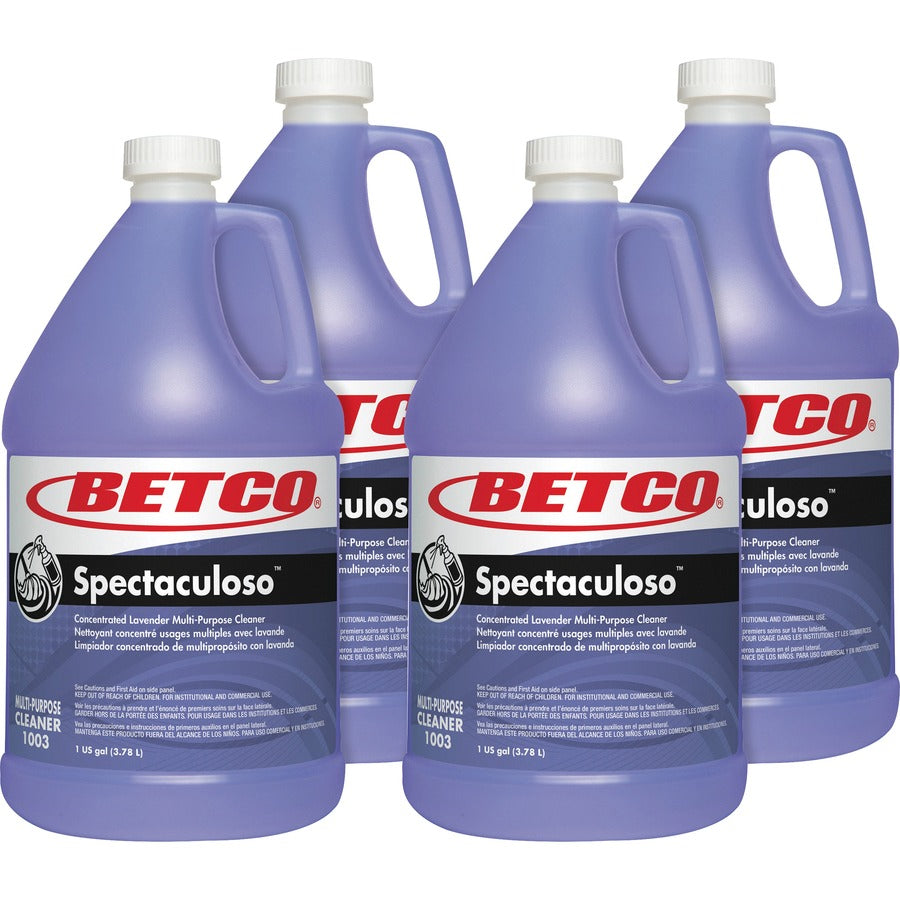 Betco Spectaculoso Multi-Purpose Cleaner - Concentrate - 128 fl oz (4 quart) - Deodorize, Phosphate-free, Rinse-free, Butyl-free - Purple - 4 / Carton