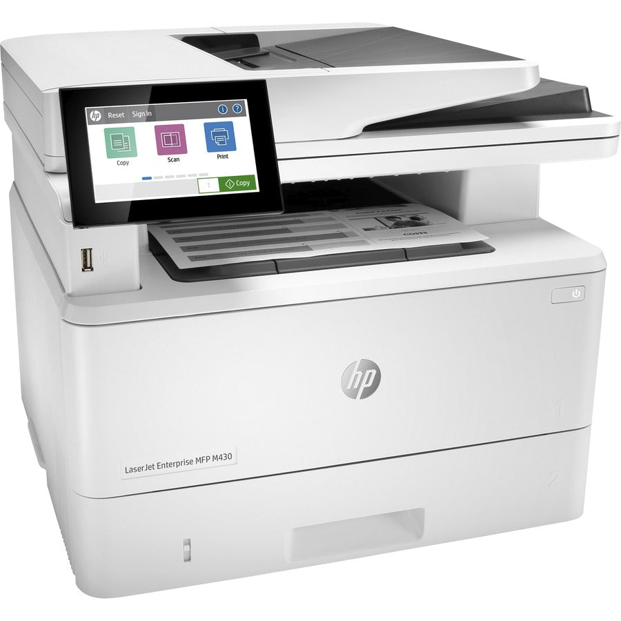 HP LaserJet Enterprise M430f Laser Multifunction Printer - Monochrome - Copier/Fax/Printer/Scanner - 42 ppm Mono Print - 1200 x 1200 dpi Print - Automatic Duplex Print - Up to 100000 Pages Monthly - 350 sheets Input - Color Scanner - 600 dpi Optical Sc...