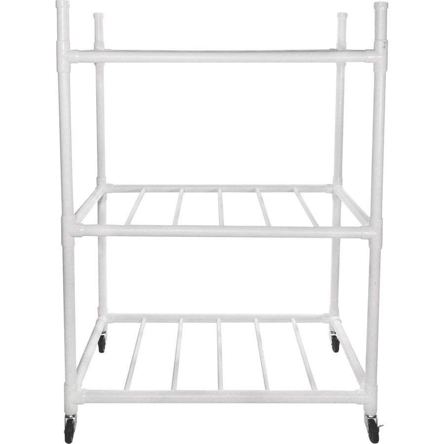 Champion Sports Carry-All Cart - 4 Casters - ABS Plastic - 44" Length x 288" Width x 61" Height - White - 1 Each