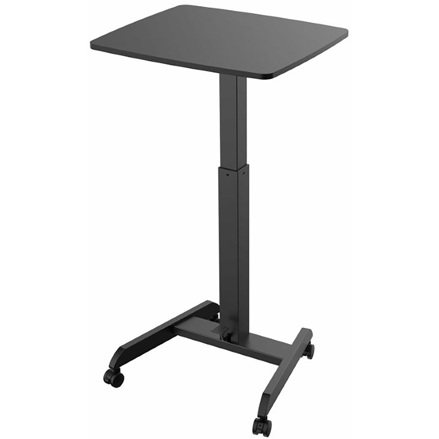 Kantek Mobile Height-Adjustable Compact Sit-Stand Desk - Rectangle Top - 17.60 lb Capacity - Height Adjustable - 29.60" to 44.20" Adjustment - 23.60" Table Top Width x 20.50" Table Top Depth - 44.20" Height x 23.60" Width x 20.50" Depth - Assembly Requ...