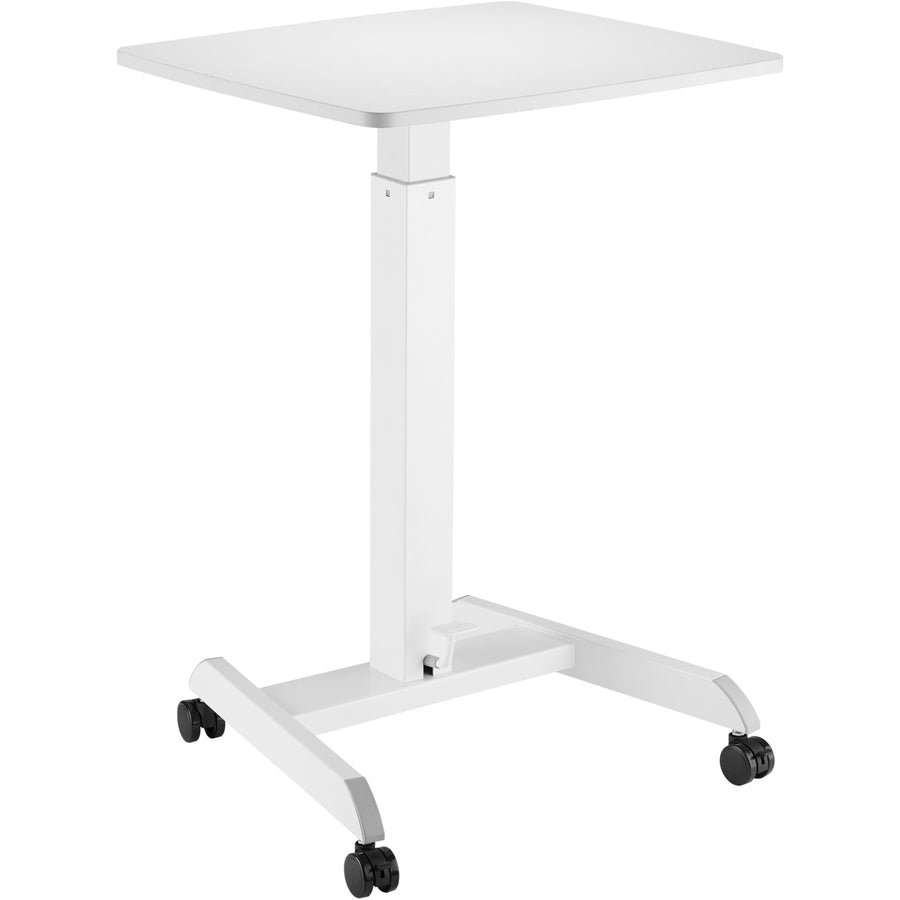 Kantek Mobile Height-Adjustable Compact Sit-Stand Desk - Rectangle Top - 17.60 lb Capacity - Height Adjustable - 29.60" to 44.20" Adjustment - 23.60" Table Top Width x 20.50" Table Top Depth - 44.20" Height x 23.60" Width x 20.50" Depth - Assembly Requ...