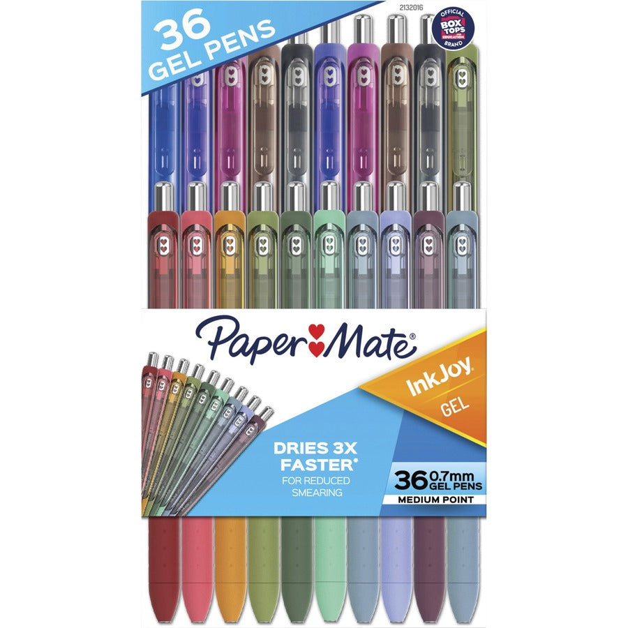 Paper Mate InkJoy Gel Pens - Multi Ink - Gel-based - 36 / Pack