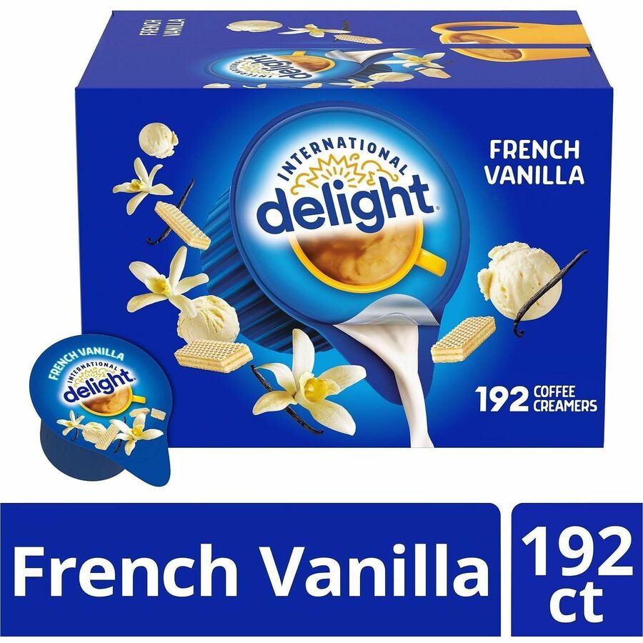 International Delight French Vanilla Liquid Creamer Singles - French Vanilla Flavor - 0.50 fl oz (15 mL) - 192 / Carton