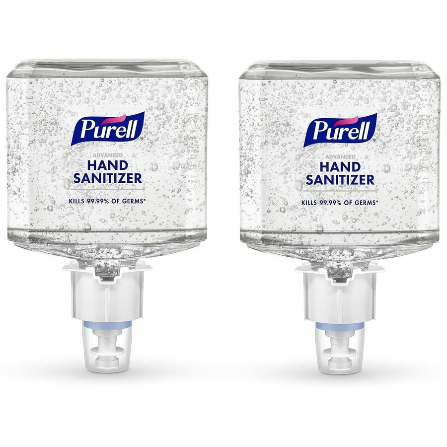 PURELL®, Advanced Hand Sanitizer Gel Refill - 1.27 quart - Bacteria Remover, Kill Germs - Hand - Dye-free, Hygienic - 2 / Carton